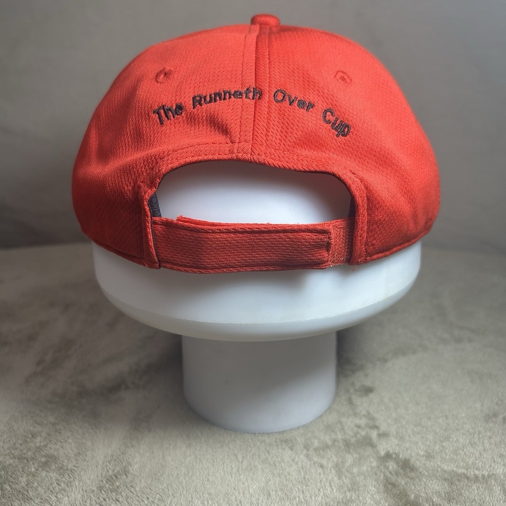 The Runneth Over Cup Golf Hat Red Funny Embroidered OC Q3 Tech Adjustable Cap - Picture 2 of 8